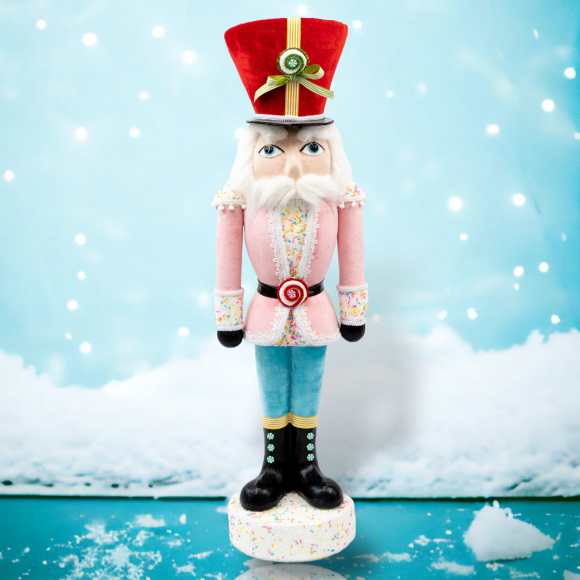 40&quot; Foam Pink Candy Nutcracker  Christmas Decor *SHIPS WITHIN 15 DAYS*
