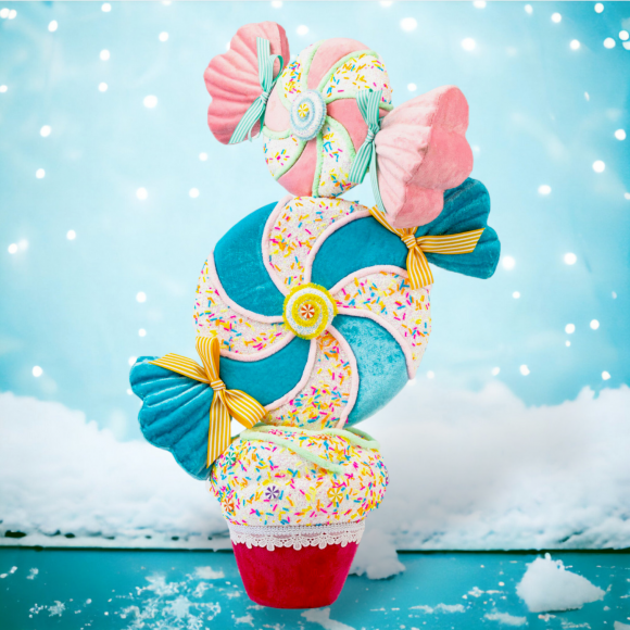 26&quot; Foam Candy Wrapper Cupcake Tree Christmas Decor *SHIPS WITHIN 15 DAYS*