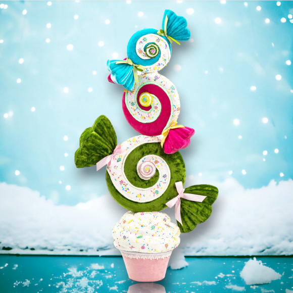 43&quot; Foam Candy Stack On Cupcake Christmas Decor *SHIPS WITHIN 15 DAYS*