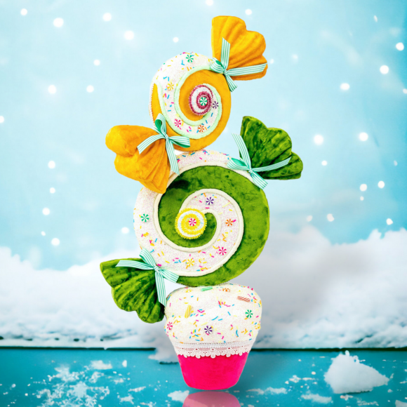 26in Candy Wrapper Sweets on Cupcake Christmas Decor *SHIPS WITHIN 15 DAYS*
