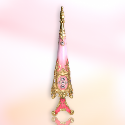 Pink/Gold Cone Tree Decor Christmas Decor *SHIPS WITHIN 15 DAYS*