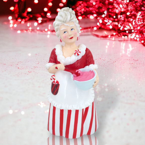 18&quot; Candy Cane Mrs. Claus Baker Christmas Decor *SHIPS WITHIN 15 DAYS*