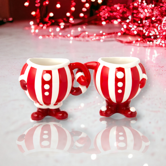 Set 2 Mr. &amp; Mrs. Santa Mugs Christmas Decor *SHIPS WITHIN 15 DAYS*