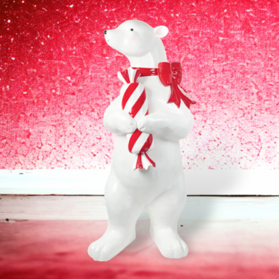 6Ft Standing Polar Bear With Candy Christmas Decor *SHIPS WITHIN 15 DAYS*