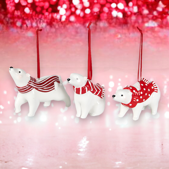 Candy Polar Bear Ornaments Christmas Decor *SHIPS WITHIN 15 DAYS*