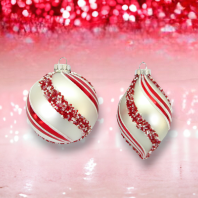 Peppermint Swirl  Ornaments Christmas Decor *SHIPS WITHIN 15 DAYS*