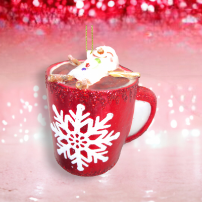 Hot Chocolate Cup Ornaments Christmas Decor
