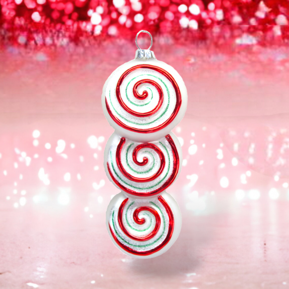 Peppermint Swirl Ornaments Christmas Decor *SHIPS WITHIN 15 DAYS*