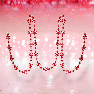 Peppermint Garland Christmas Decor *SHIPS WITHIN 15 DAYS*