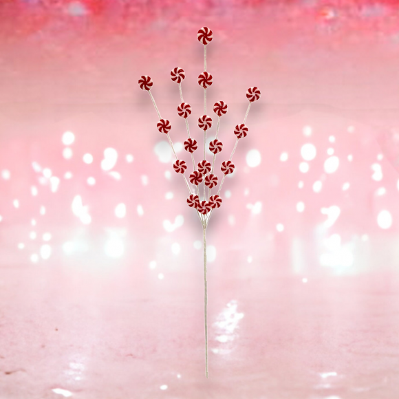 Red/White Peppermint Spray Christmas Decor *SHIPS WITHIN 15 DAYS*