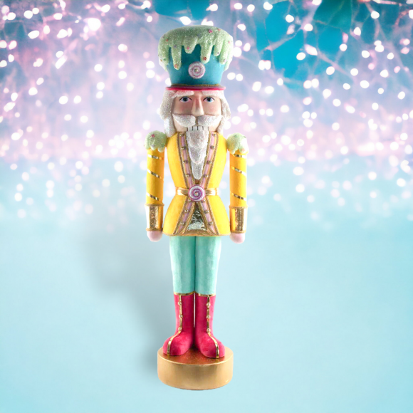 58&quot; Yellow Candy Nutcracker Christmas Decor *SHIPS WITHIN 15 DAYS*