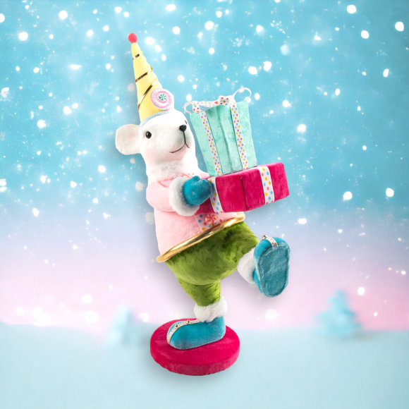 26&quot; Candy Mouse With Presents Christmas Decor *SHIPS WITHIN 15 DAYS*