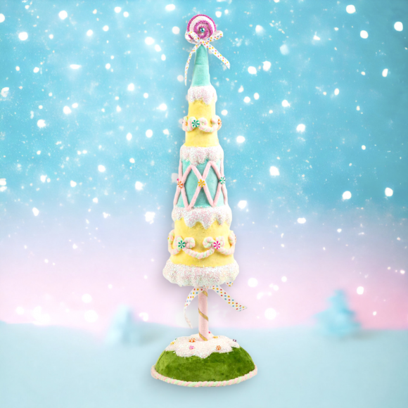27.5&quot; Ice Cream Cone Tree Christmas Decor *SHIPS WITHIN 15 DAYS*