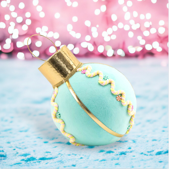 13.75&quot; Blue Bauble Tabletop Christmas Decor *SHIPS WITHIN 15 DAYS*