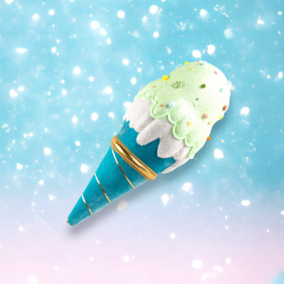 23&quot; Teal Ice Cream Christmas Decor *SHIPS WITHIN 15 DAYS*