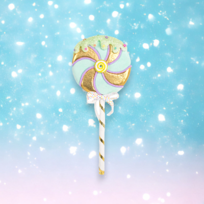 24&quot; Blue Lollipop Pick Christmas Decor *SHIPS WITHIN 10 DAYS*
