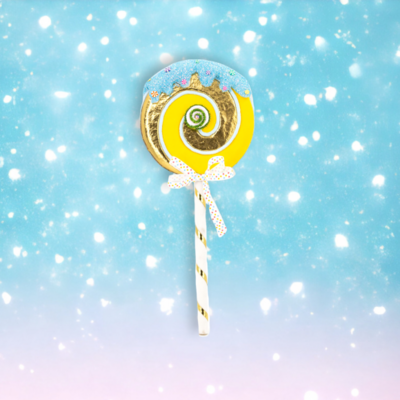 24&quot; Yellow Lollipop Pick Christmas Decor *SHIPS WITHIN 10 DAYS*
