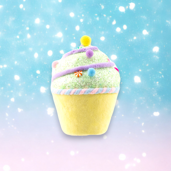 6&quot; Yellow/Green Cupcake Ornament Christmas Decor *SHIPS WITHIN 15 DAYS*