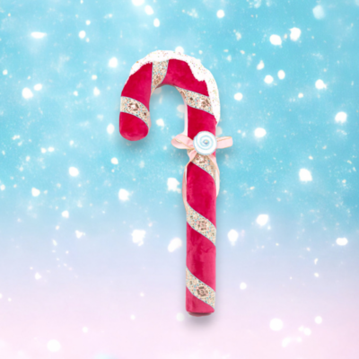 31&quot; Pink Candy Cane With Snow Christmas Decor *SHIPS WITHIN 15 DAYS*