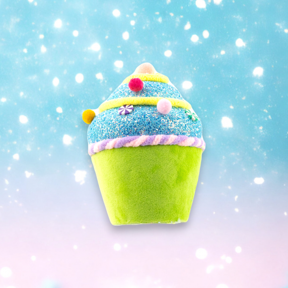 6&quot; Green/Blue Cupcake Ornament Christmas Decor *SHIPS WITHIN 15 DAYS*
