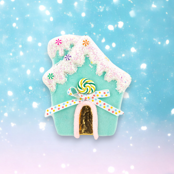 6&quot; Blue Candy House Ornament Christmas Decor *SHIPS WITHIN 15 DAYS*