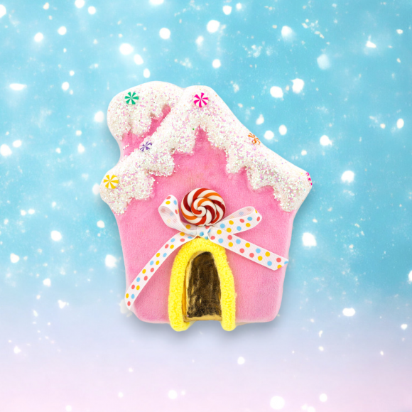 6&quot; Pink Candy House Ornament Christmas Decor *SHIPS WITHIN 15 DAYS*