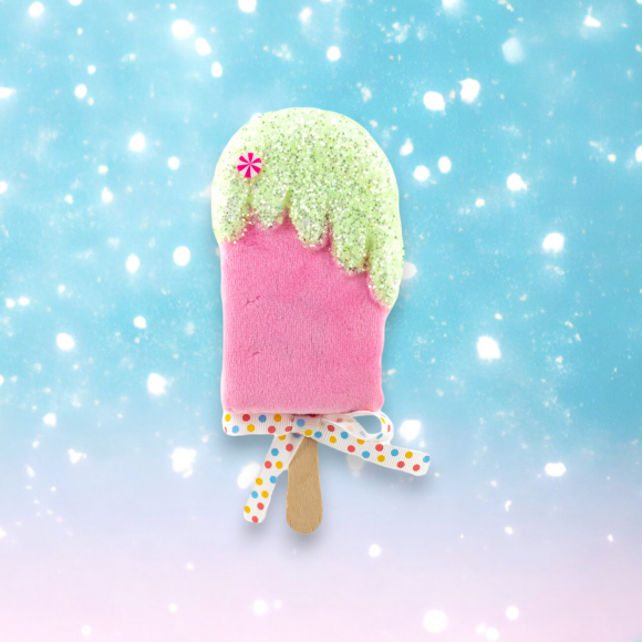 6&quot; Pink Ice Cream Bar Ornament Christmas Decor