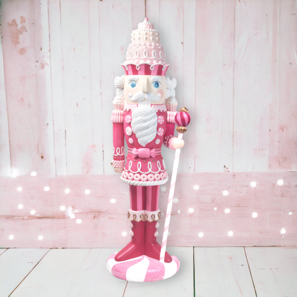 6 FT Pink Candy Nutcracker Christmas Decor *SHIPS WITHIN 15 DAYS*