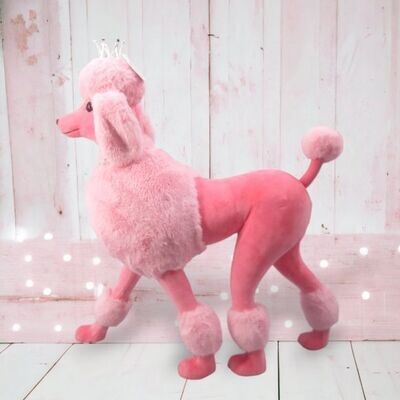 24&quot;H 22&quot;L Foam Bright Pink Poodle Christmas Decor SOLD OUT