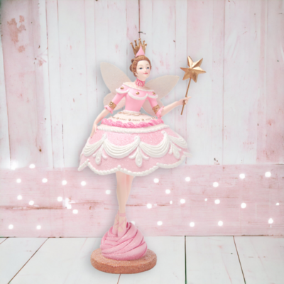 9.5&quot; Cake Fairy With Crown Christmas Decor *SHIPS WITHIN 10 DAYS*
