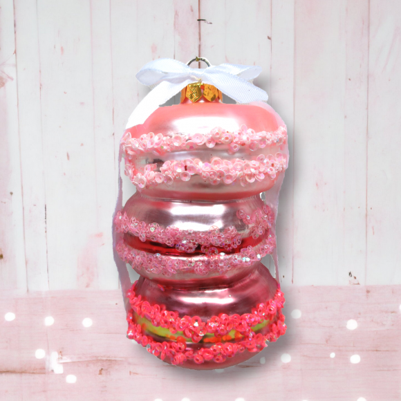 Stacked Macaroon Ornaments Christmas Decor *SHIPS WITHIN 15 DAYS*