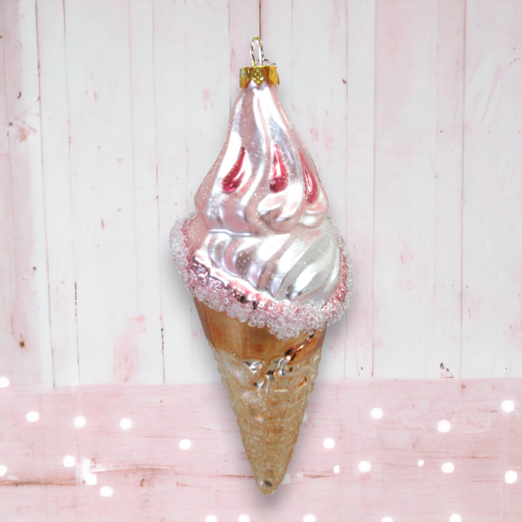 Waffle Ice Cream Cone Ornaments Christmas Decor