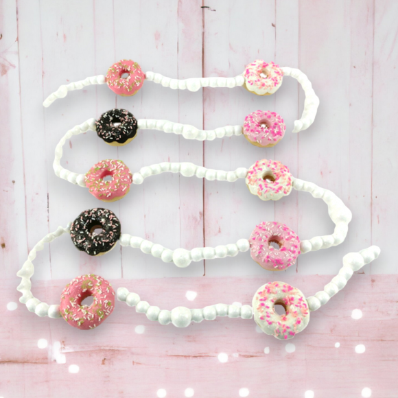 Donut Garland Set Of 3 Strands Christmas Decor *SHIPS WITHIN 15 DAYS*