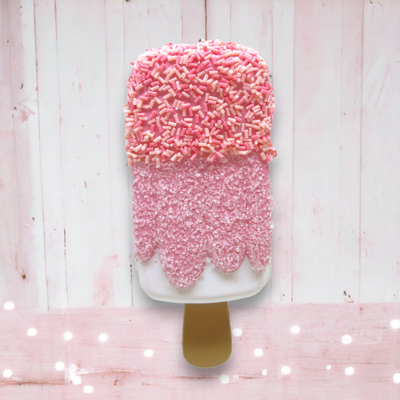 Pink Ice Cream Bar Ornaments Christmas Decor *SHIPS WITHIN 15 DAYS*