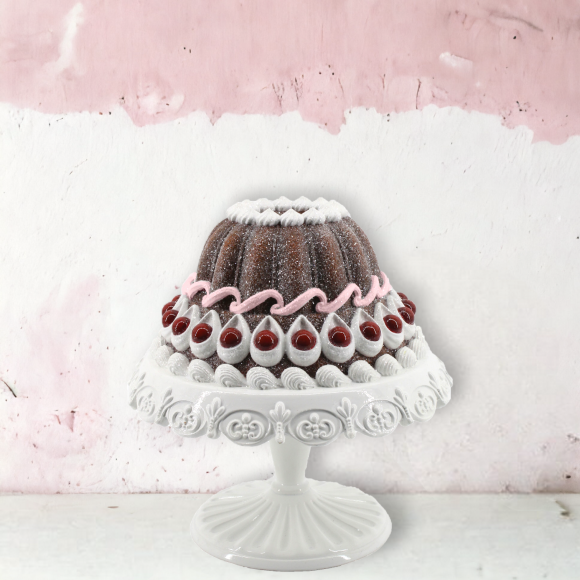Gingerbread Bundt With Trimmed Cherries Christmas Decor