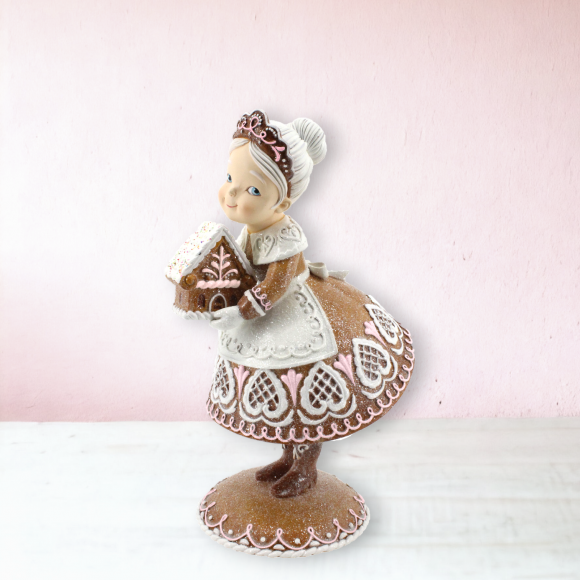 Gingerbread Mrs. Claus With Dessert Christmas Decor *SHIPS WITHIN 15 DAYS*