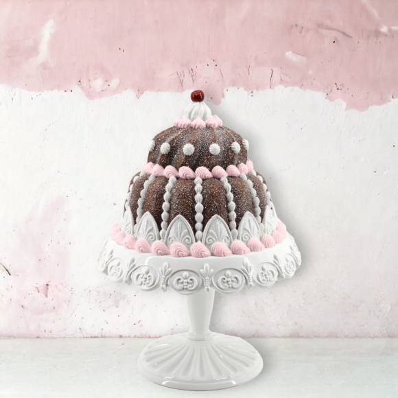Gingerbread Cake With Cherry Christmas Decor *SHIPS WITHIN 10 DAYS*