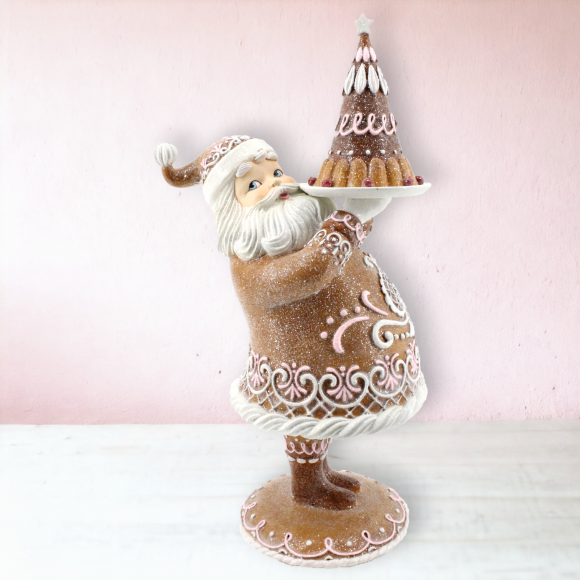 Gingerbread Santa With Dessert Christmas Decor *SHIPS WITHIN 15 DAYS*