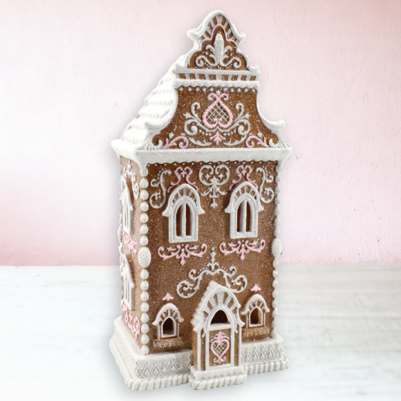13.5&quot; Gingerbread House With LED Christmas Decor *SHIPS WITHIN 10 DAYS*