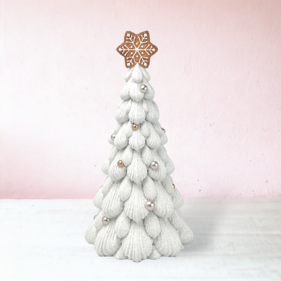 10&quot; Gingerbread Cream Tree Small Christmas Decor