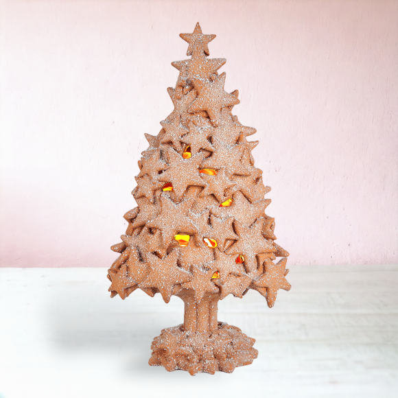 Gingerbread Star LED Tree Christmas Decor *SHIPS WITHIN 15 DAYS*