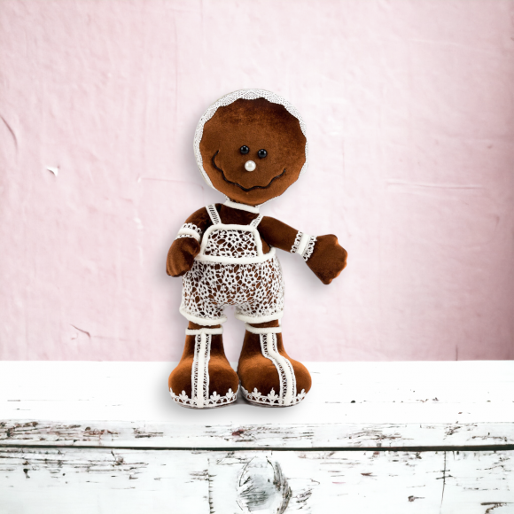 16&quot; Gingerbread Lace Man Christmas Decor *SHIPS WITHIN 15 DAYS*