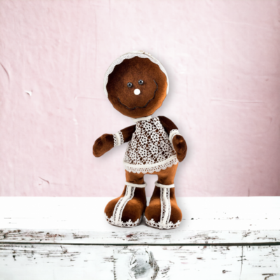16&quot; Gingerbread Lace Girl Christmas Decor *SHIPS WITHIN 15 DAYS*
