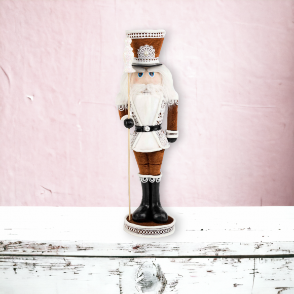 16&quot; Gingerbread Lace Nutcracker Christmas Decor *SHIPS WITHIN 15 DAYS*