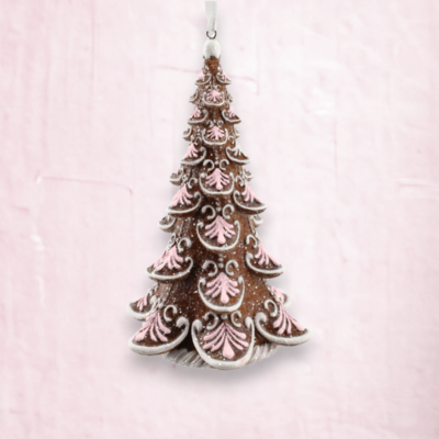 5.5&quot; Gingerbread Tiered Tree Ornament Christmas Decor