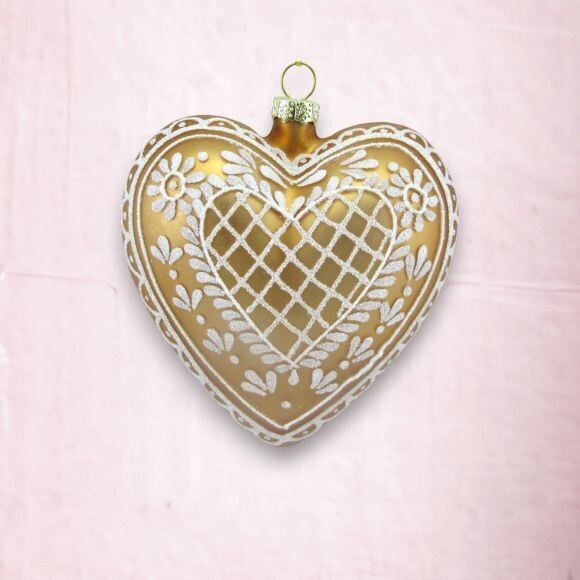 Gingerbread Heart Ornaments Set Of 2 Christmas Decor *SHIPS WITHIN 10 DAYS* NEW 2024