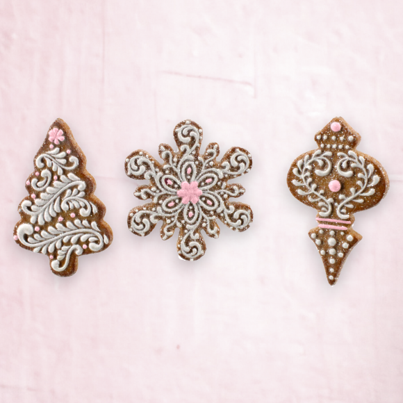 Set Of 3 Gingerbread Cookies Ornaments Christmas Decor *SHIPS WITHIN 15 DAYS*
