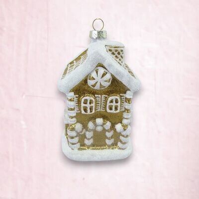 Gingerbread House Ornaments Set Of 2 Christmas Decor *SHIPS WITHIN 10 DAYS* NEW 2024