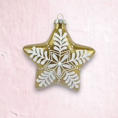 Gingerbread Star Ornaments Set Of 2 Christmas Decor *SHIPS WITHIN 10 DAYS* NEW 2024