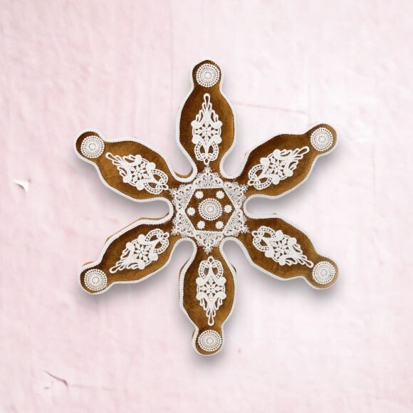 19.5in Gingerbread Snowflake Christmas Decor *SHIPS WITHIN 10 DAYS* NEW 2024